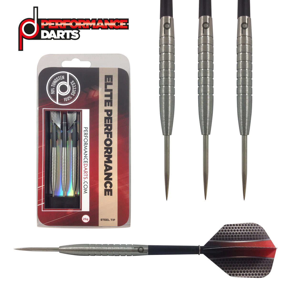 Elite 90% Tungsten Steel Tip Darts by Performance Darts
