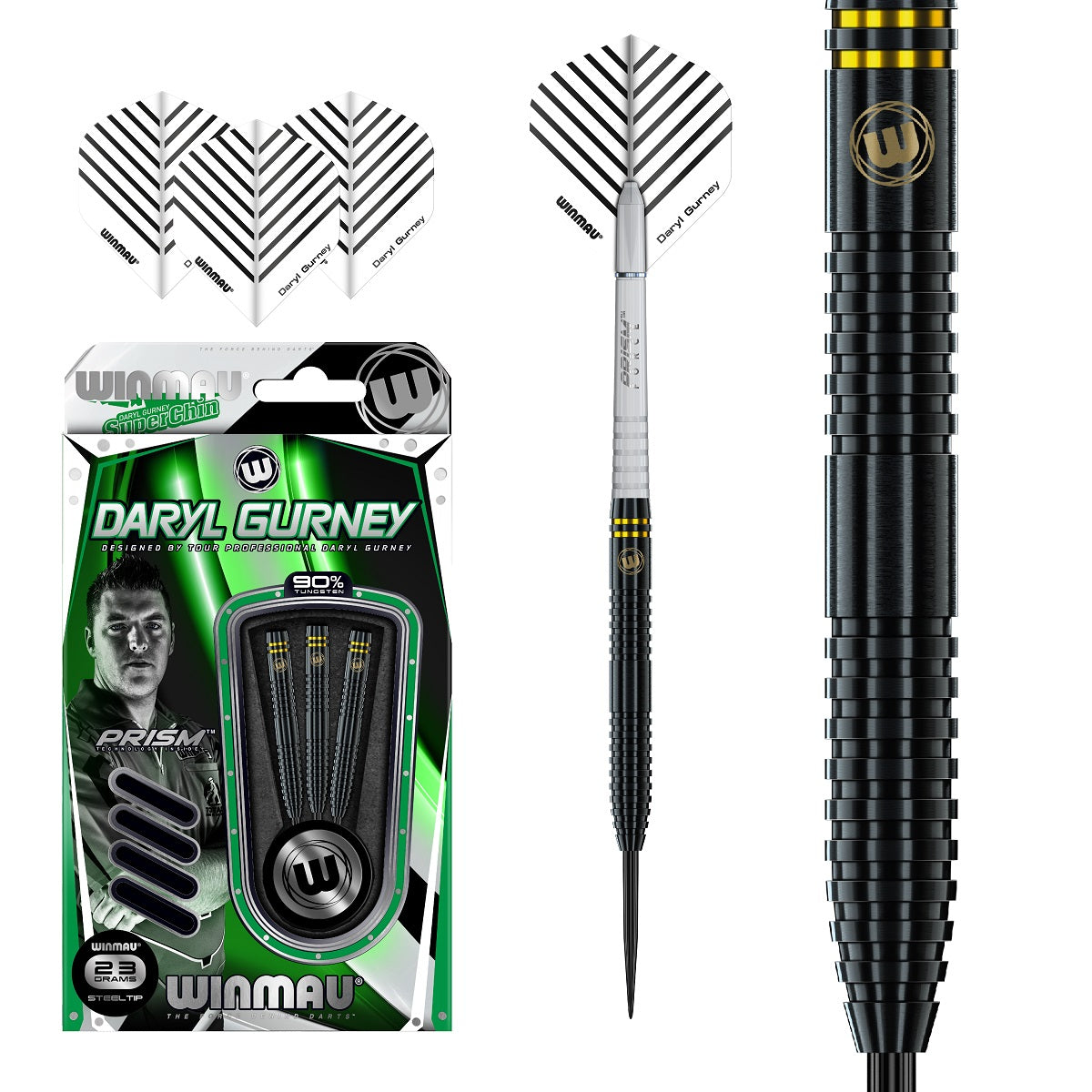 Forbavselse Cater Modernisering Daryl Gurney Black Special Edition 90% Tungsten Steel Tip Darts by Win –  Double Top Darts