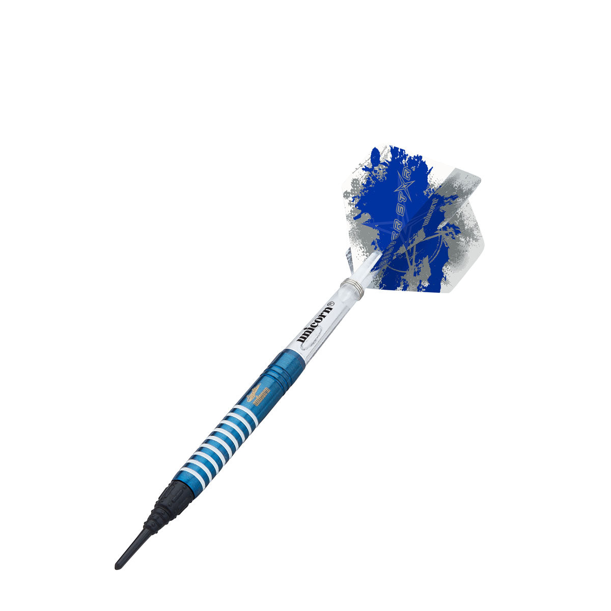 Gary Anderson Silver Star Blue 80% Tungsten Soft Tip Darts by Unicorn