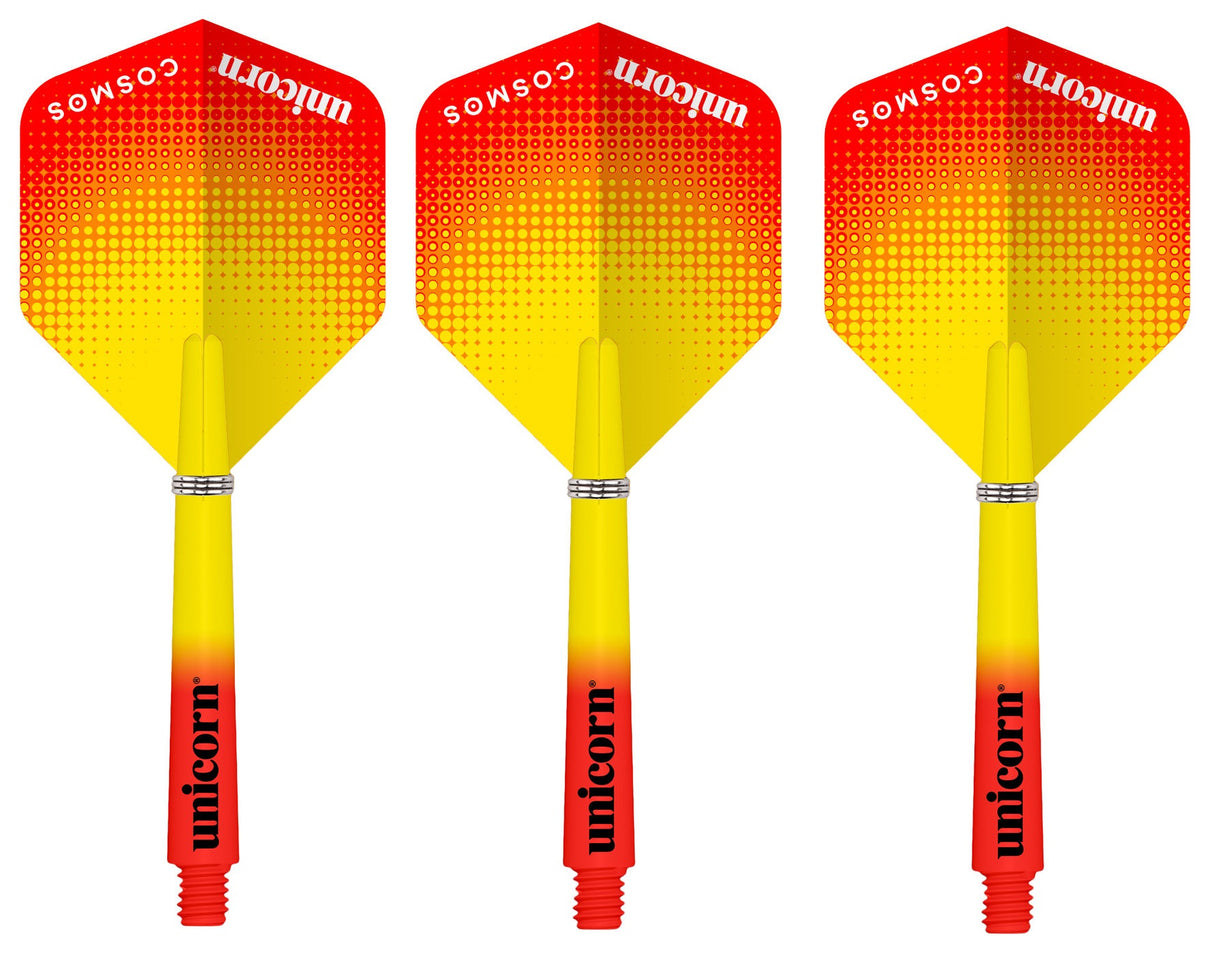 Unicorn Gripper 3 Cosmos Combo Kit Dart Flights With Medium Stems Pulsar