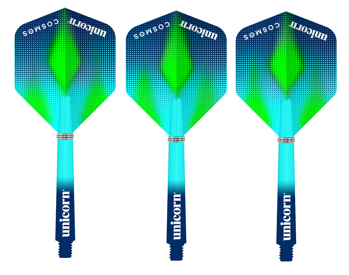 Unicorn Gripper 3 Cosmos Combo Kit Dart Flights With Medium Stems Meteor