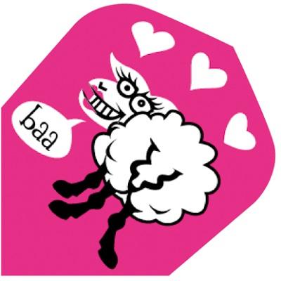 Harrows Quadro Sheep on Pink Dart Flights (FB2011)