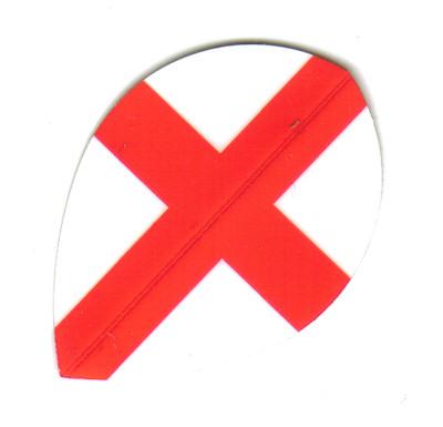 Metronic George Cross Pear Dart Flights (MC1152P)