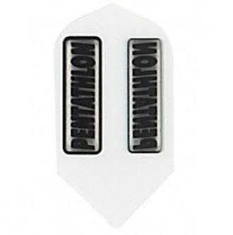 Pentathlon 100 Micron Slim White Clear Panel Dart Flights