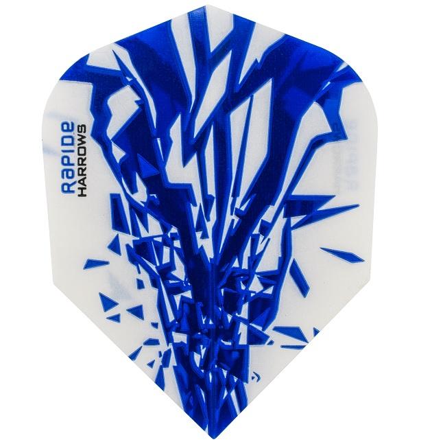 Harrows Rapide Blue on White Dart Flights