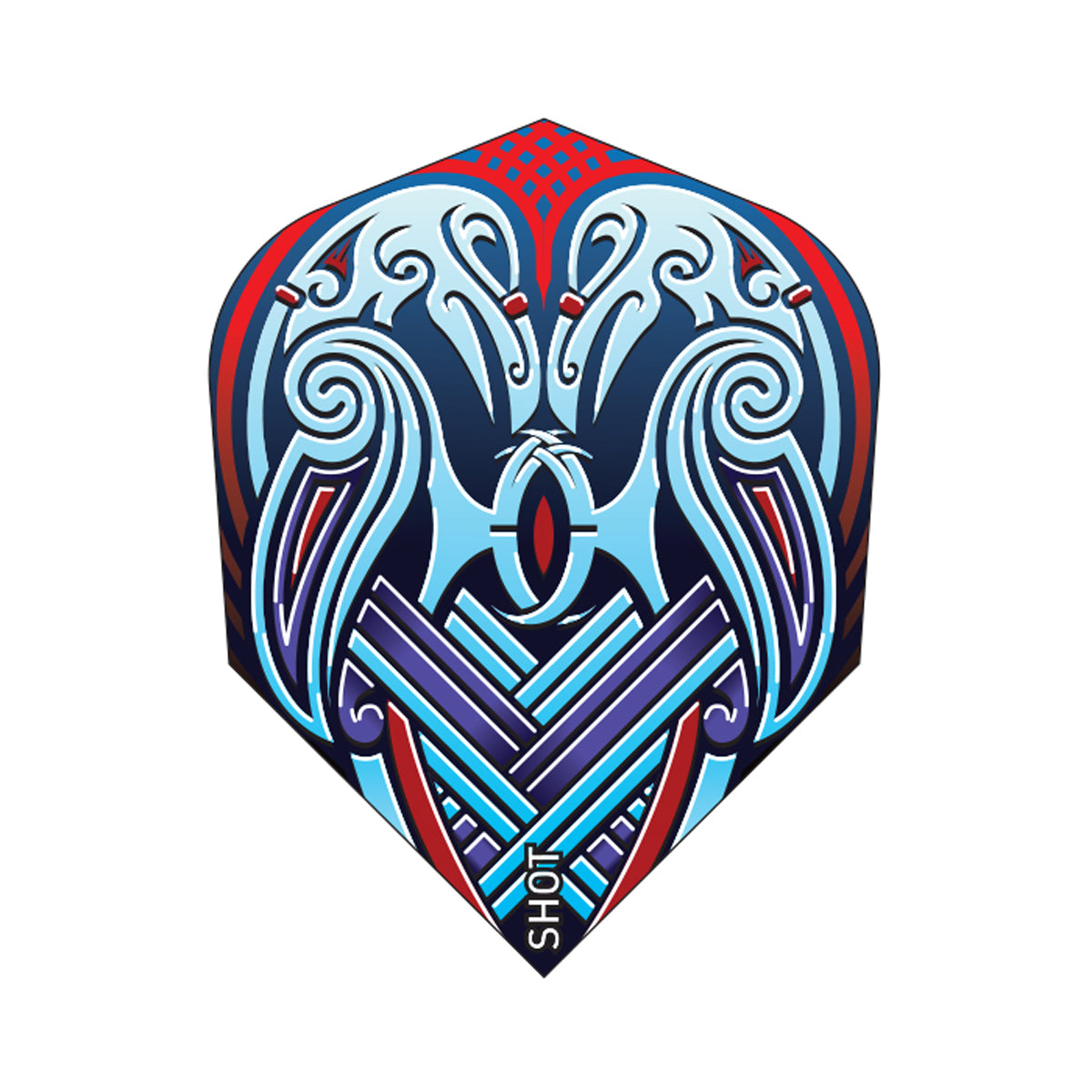 Viking Raven Dart Flight No6 Standard Blue by Shot