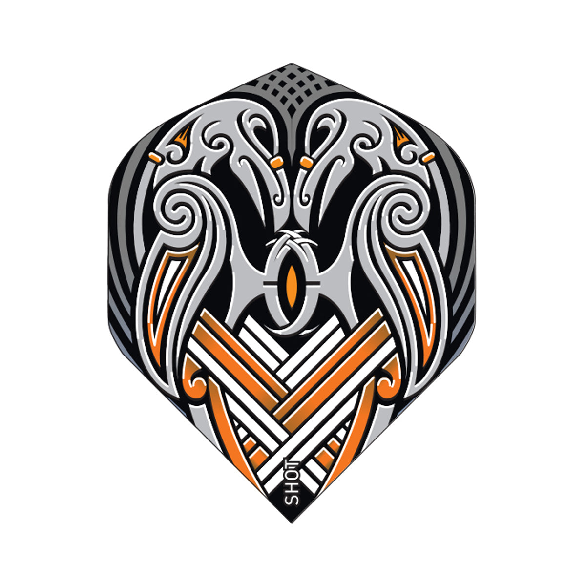 Viking Raven Dart Flight No2 Standard Black by Shot