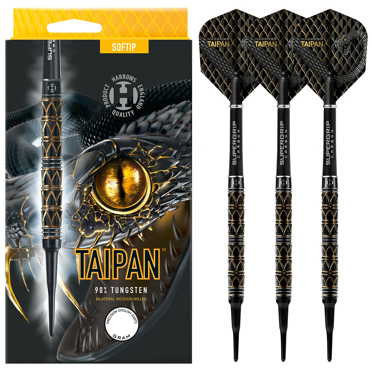 Taipan 90% Tungsten Soft Tip Darts by Harrows