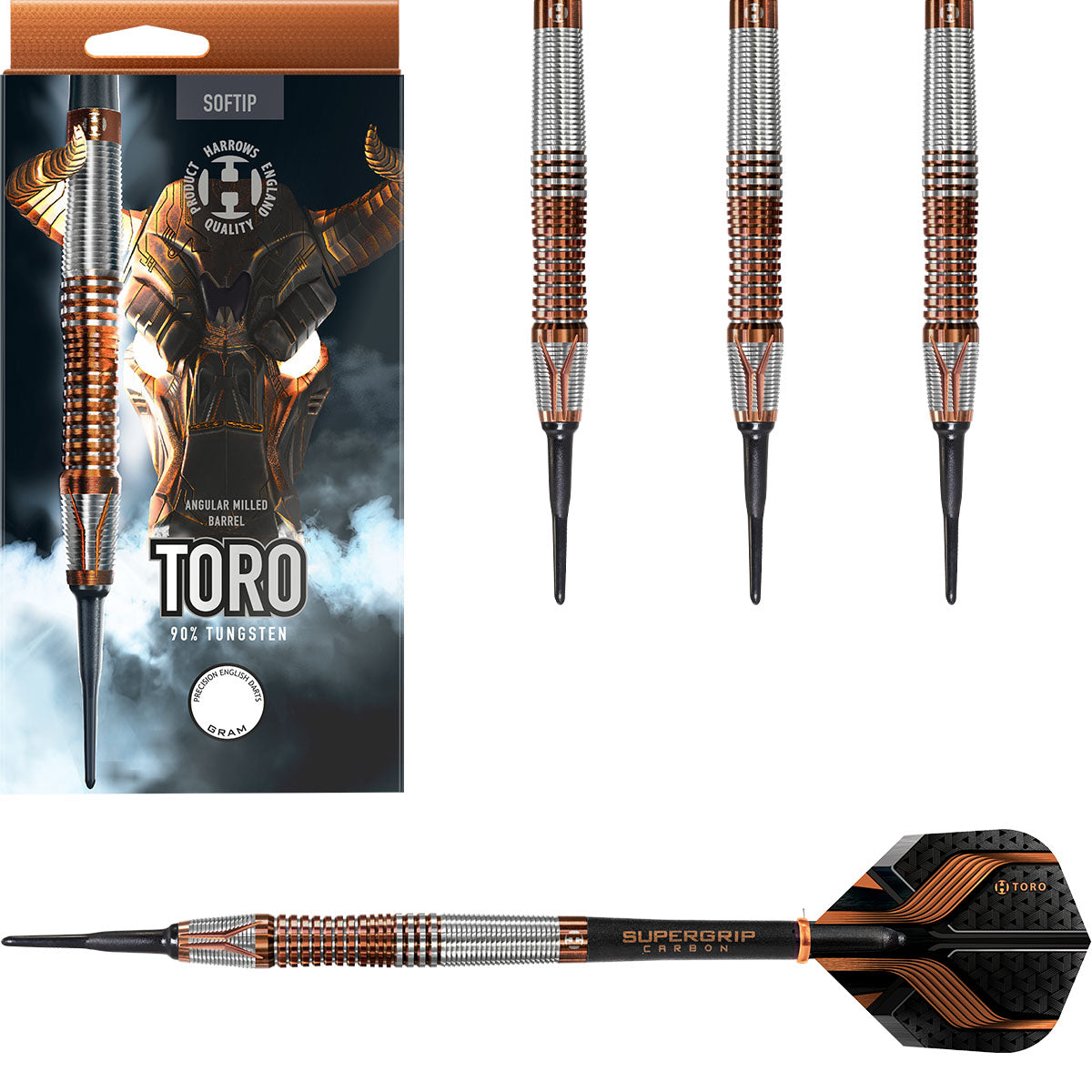 Toro 90% Tungsten Soft Tip Darts by Harrows