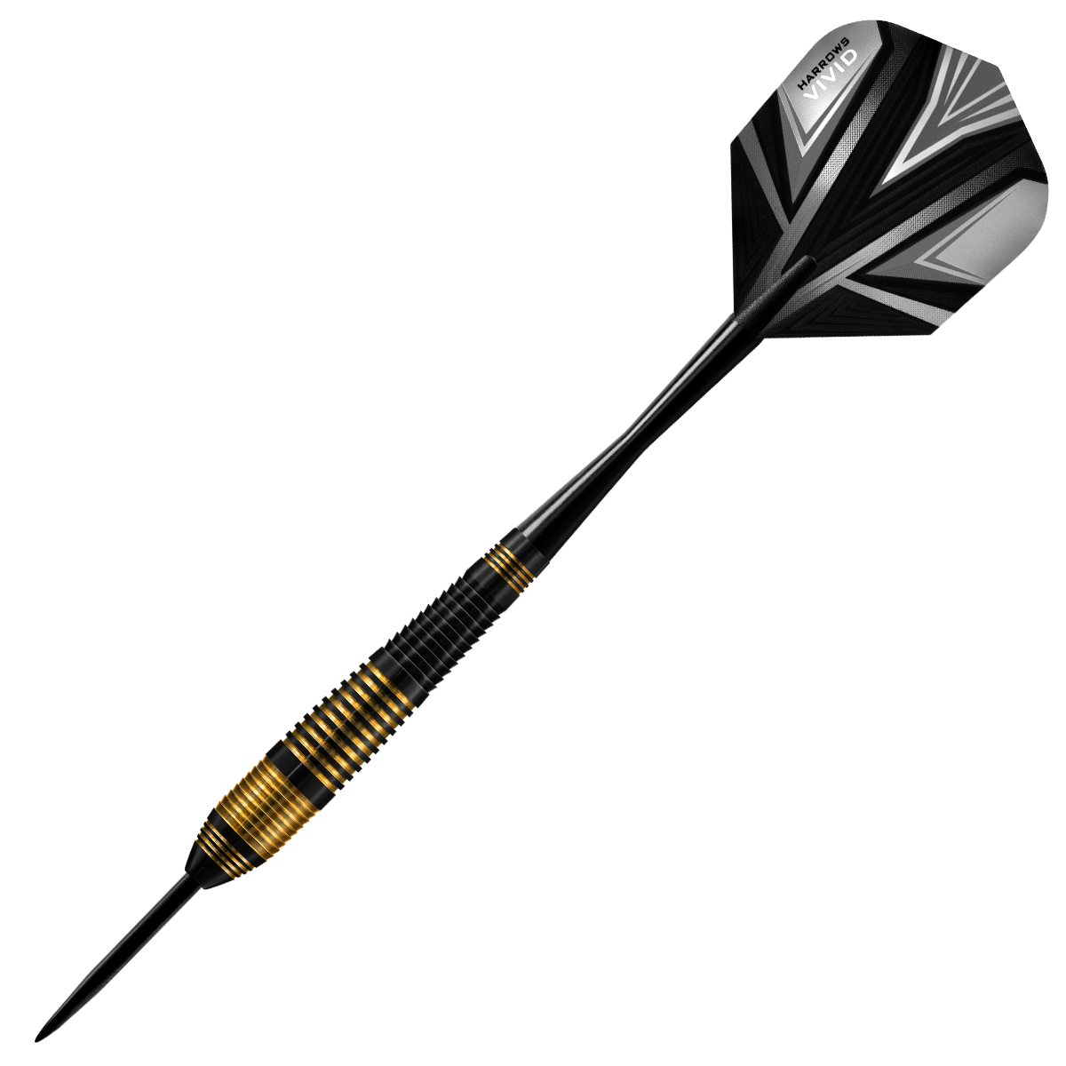 Harrows Vivid Black Brass Steel Tip Darts
