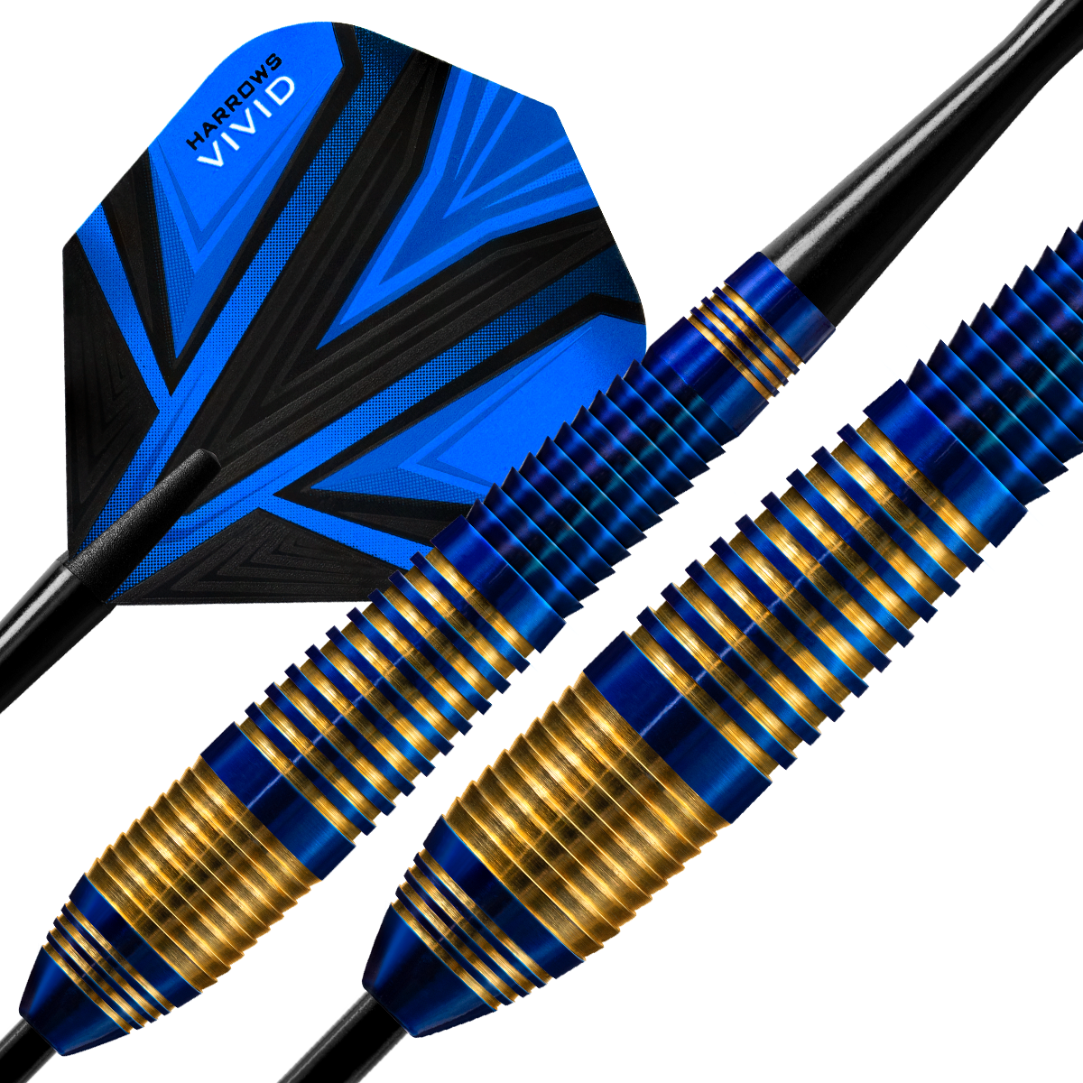 Harrows Vivid Blue Brass Steel Tip Darts