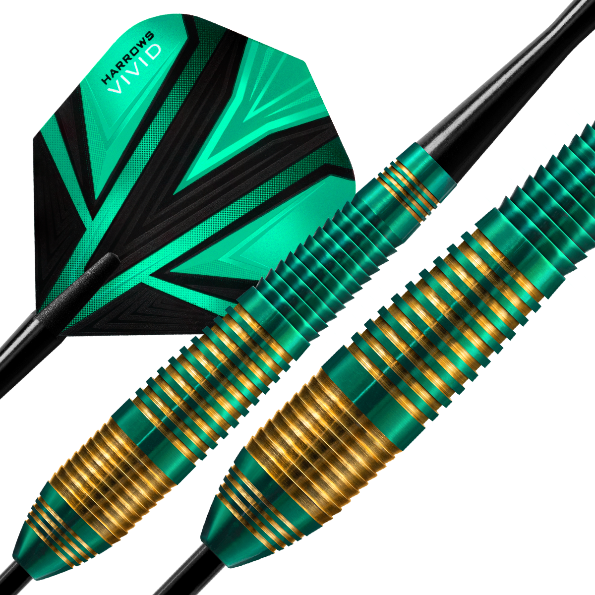 Harrows Vivid Green Brass Steel Tip Darts