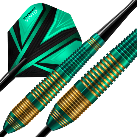 Harrows Vivid Green Brass Steel Tip Darts