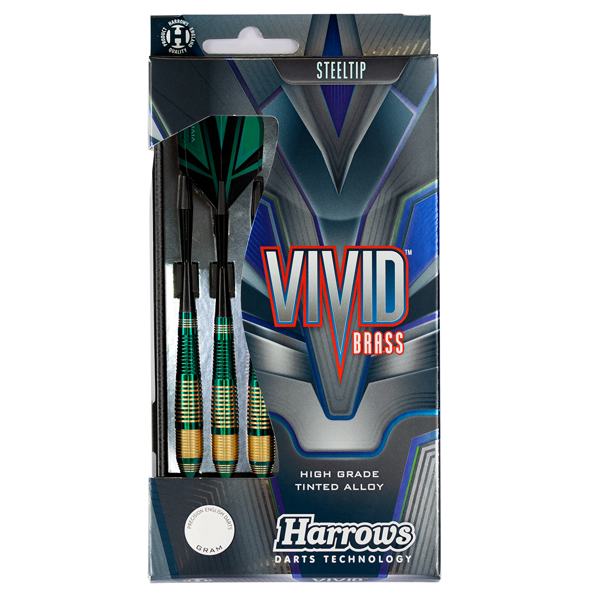 Harrows Vivid Green Brass Steel Tip Darts