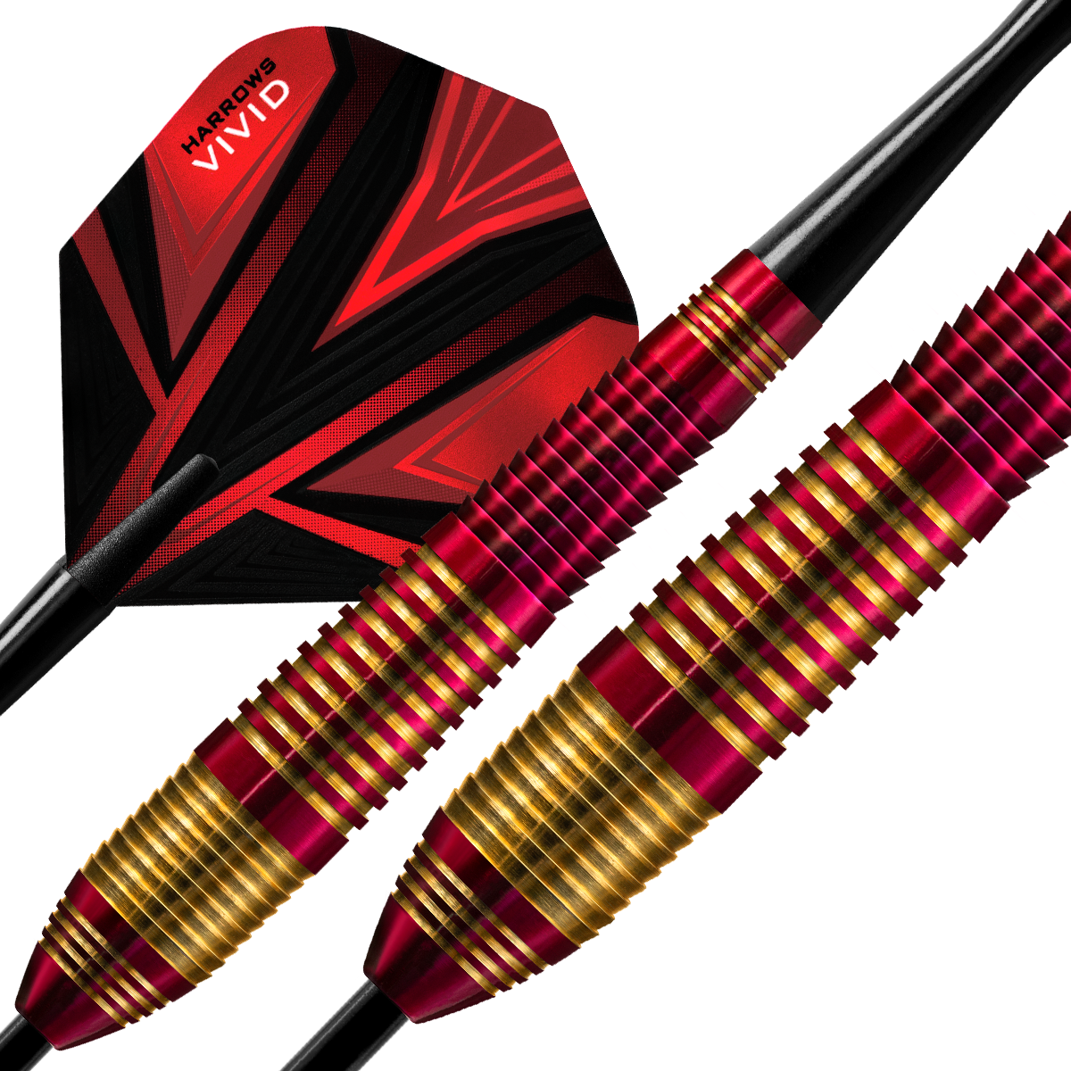 Harrows Vivid Red Brass Steel Tip Darts