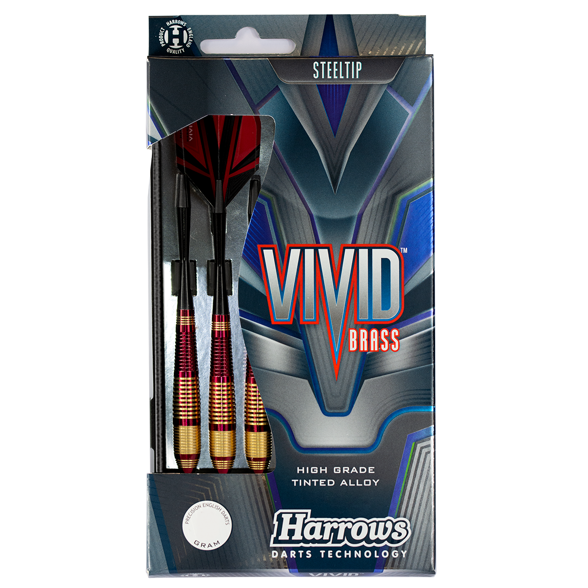 Harrows Vivid Red Brass Steel Tip Darts