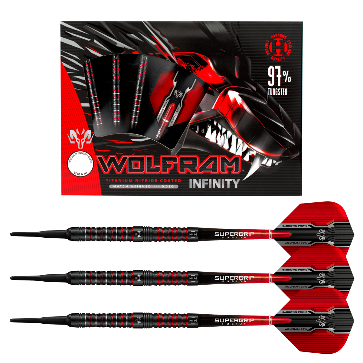Harrows Wolfram Infinity 97% Tungsten Soft Tip Darts
