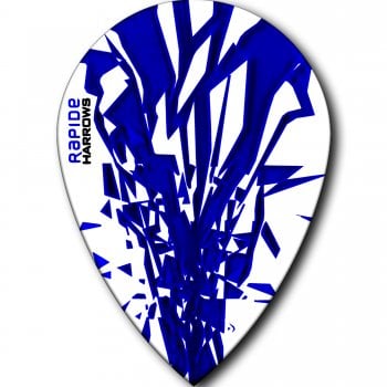 Harrows Rapide Pear Blue on White Dart Flights