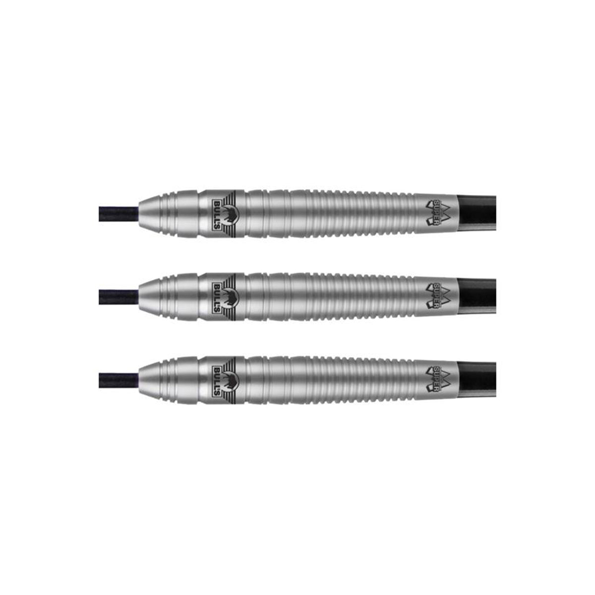 Mario Vandenbogaerde 80 Percent Tungsten Steel Tip Darts close up image showing detailed grip patterns, machining, coating, and precision craftsmanship