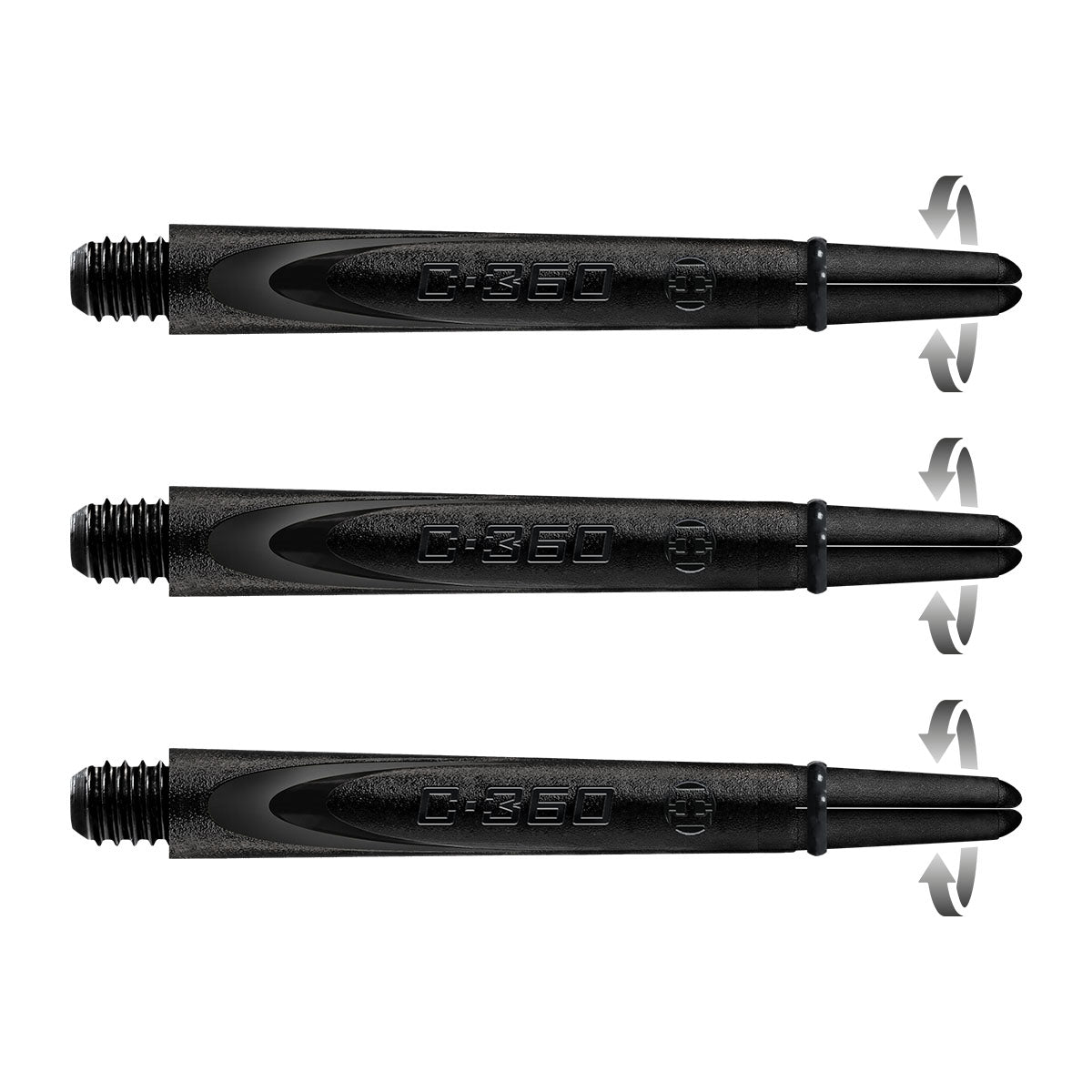 Harrows Carbon 360 Dart Stems Black Medium length variant image