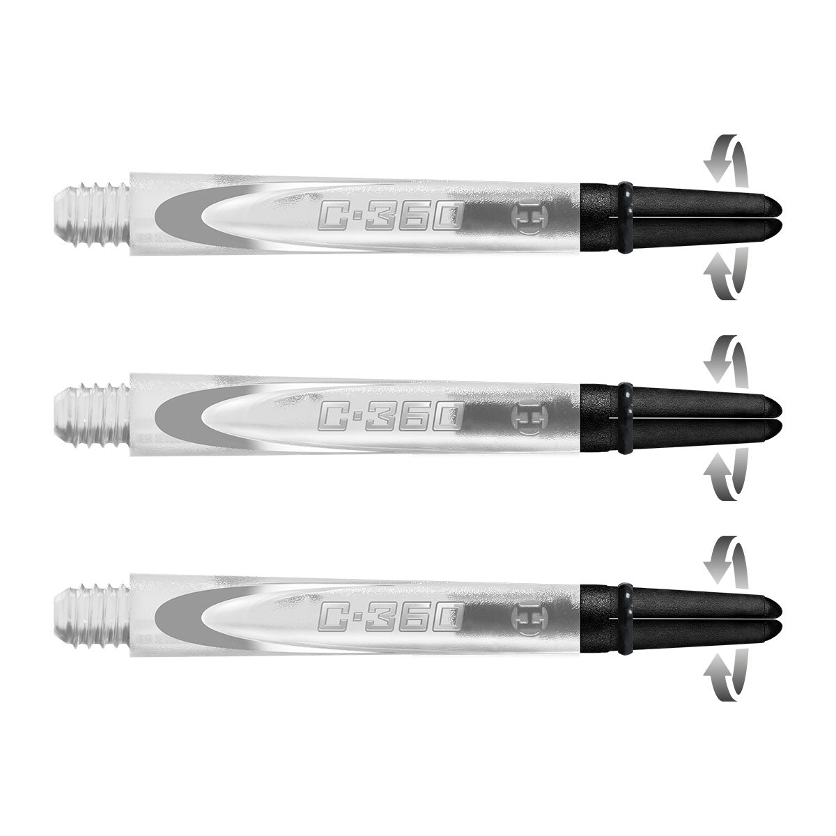 Harrows Carbon 360 Dart Stems Clear Medium length variant image