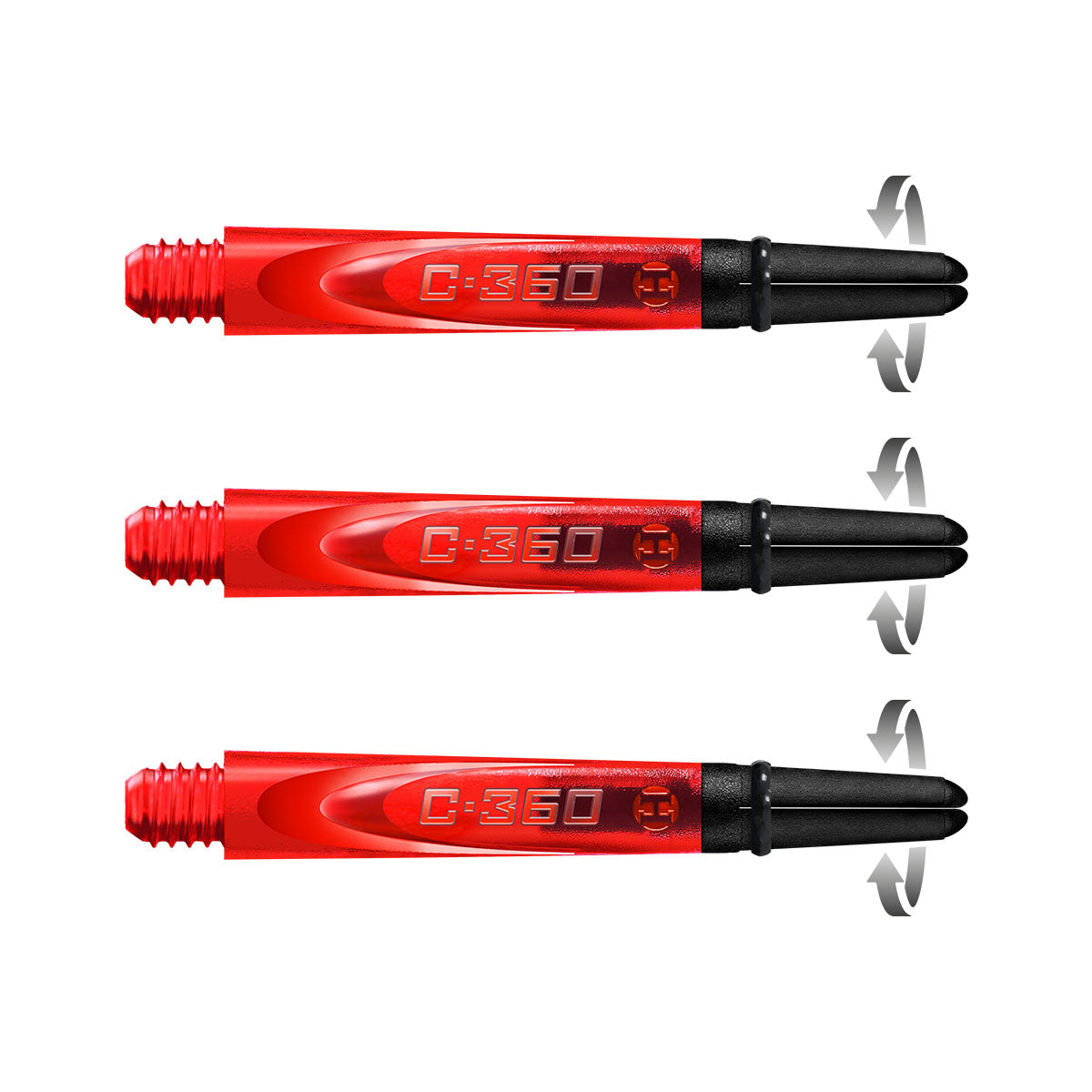 Harrows Carbon 360 Dart Stems Red Midi length variant image