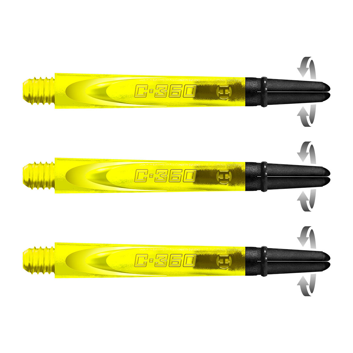 Harrows Carbon 360 Dart Stems Yellow Medium length variant image