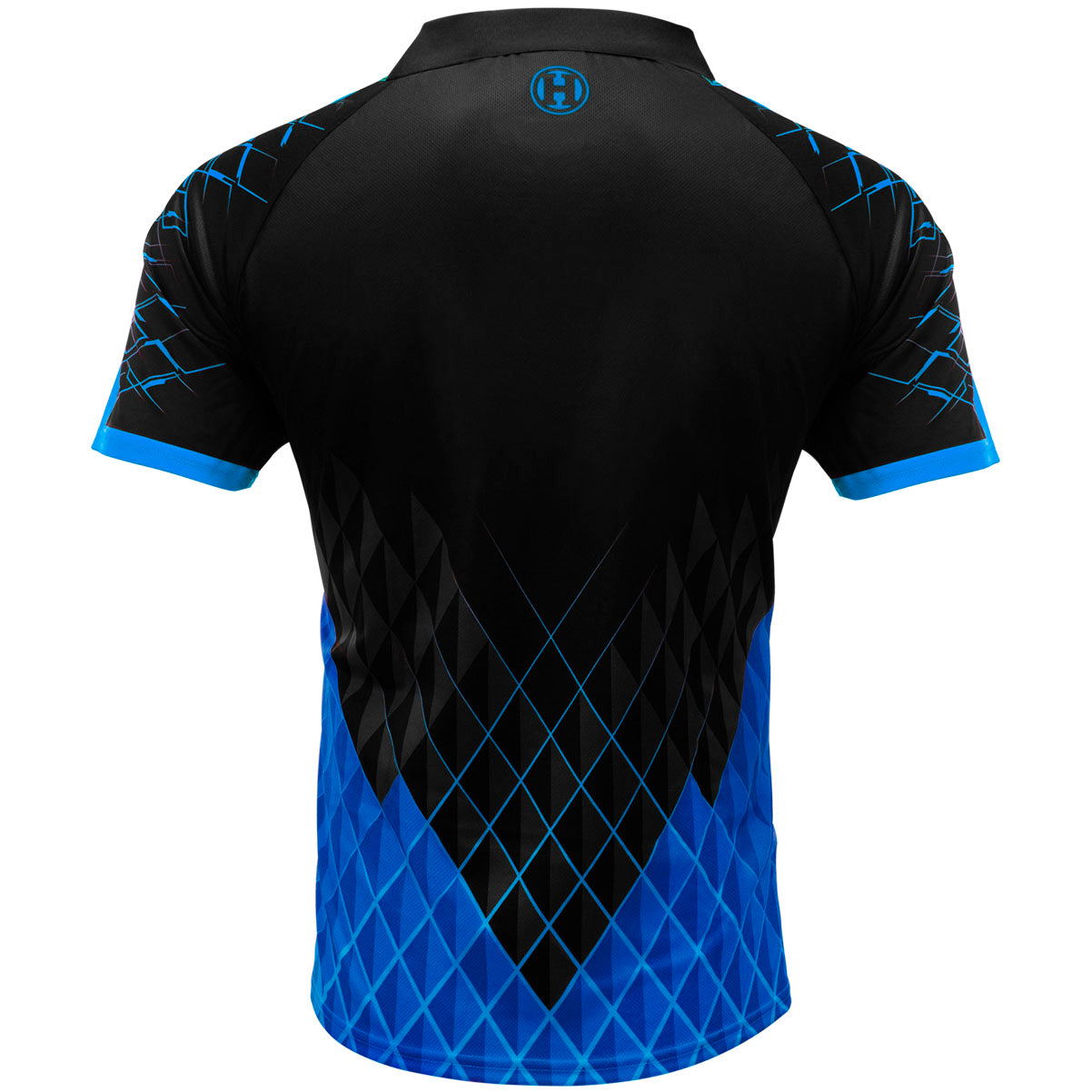 Harrows Paragon Blue Dart Shirt rear view image showing the back design and shirt styling