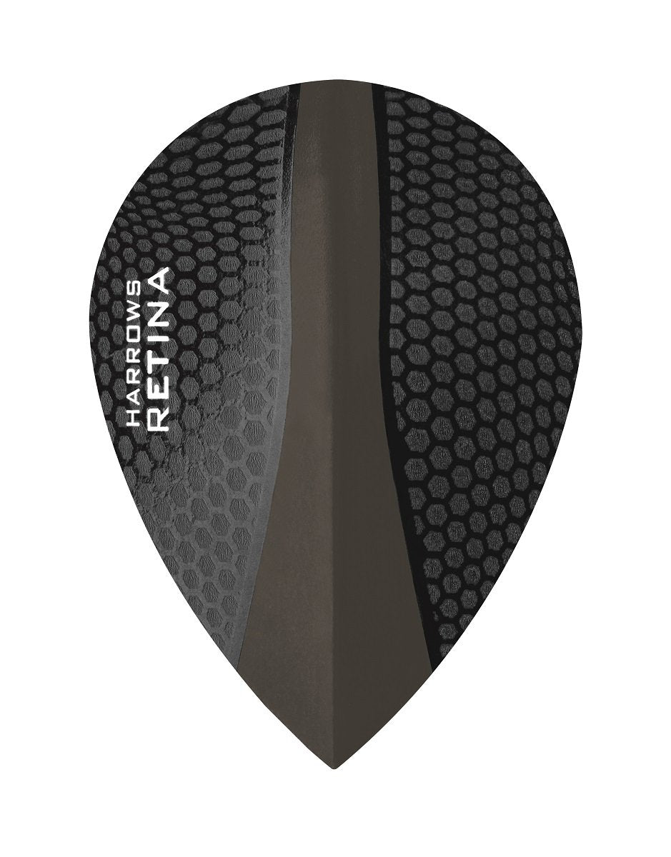 Harrows Retina Pear Smokey Dart Flights main product image showing the flight design and product contents
