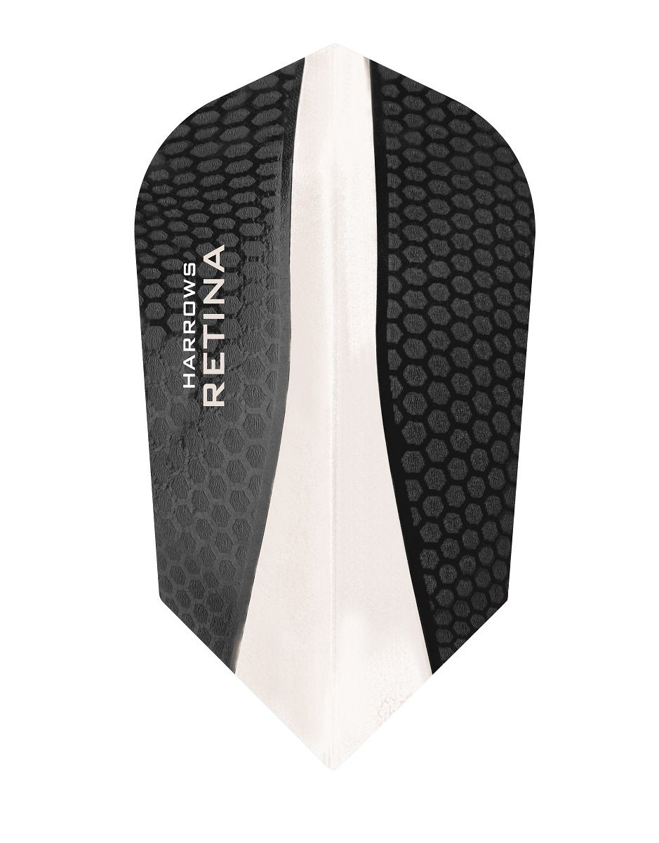 Harrows Retina Slim Clear Dart Flights main product image showing the flight design and product contents