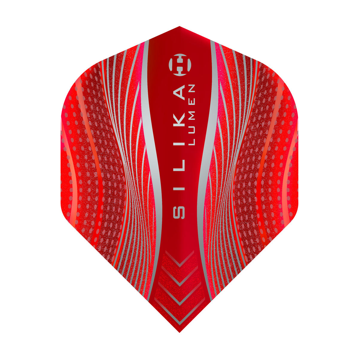 Silika Lumen No2 Standard Red Dart Flights by Harrows main product image on a white background.