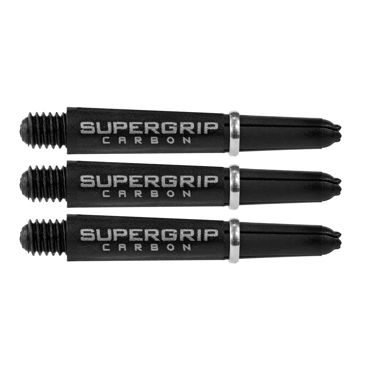 Harrows Supergrip Carbon Extra Strong Dart Stems Shafts Black Silver Short length variant image