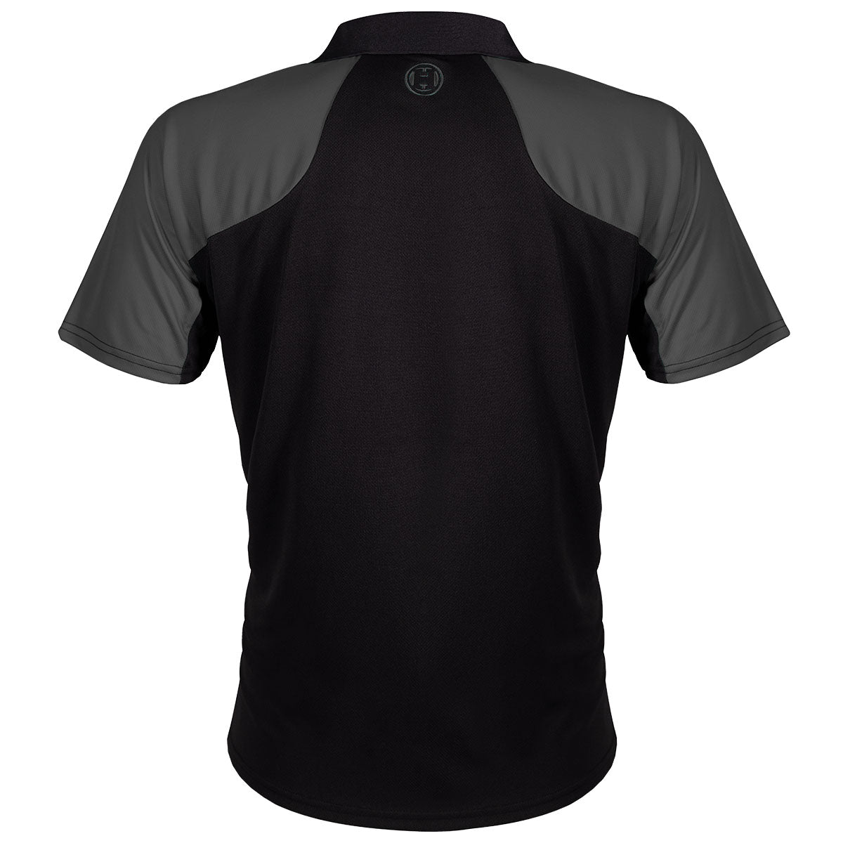 Harrows Vivid Grey and Black Dart Shirt rear view image showing the back design and shirt styling