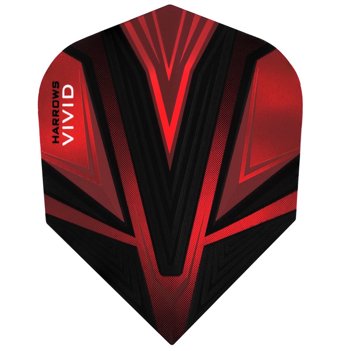 Harrows Vivid Red Dart Flights main product image on a white background.