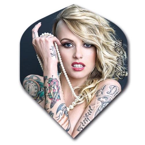 Darts Ink Blonde Hair Girl Dart Flights