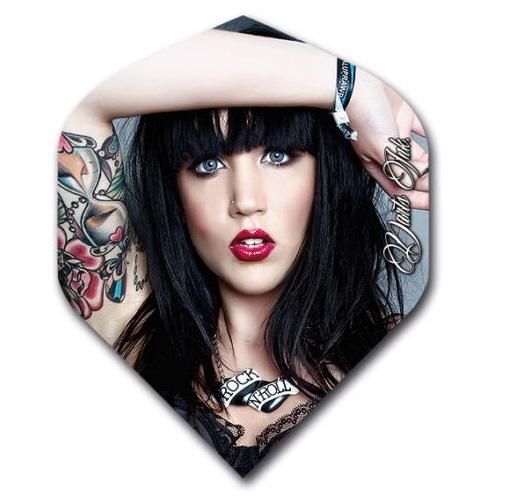 Darts Ink Black Hair Girl Dart Flights
