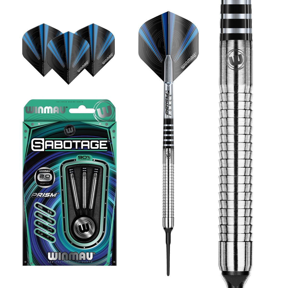 Winmau Sabotage 90% Tungsten Soft Tip Darts