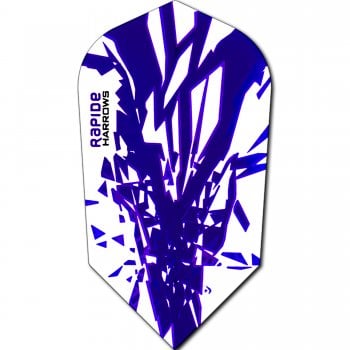 Harrows Rapide Slim Purple on White Dart Flights