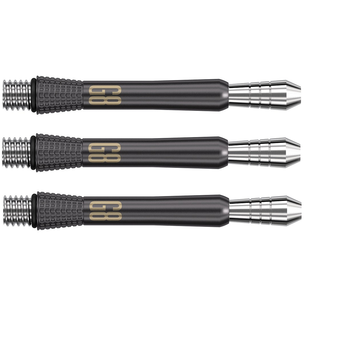 Phil Taylor Gen 8 Power Titanium Black Dart Stems Shafts Intermediate length variant image