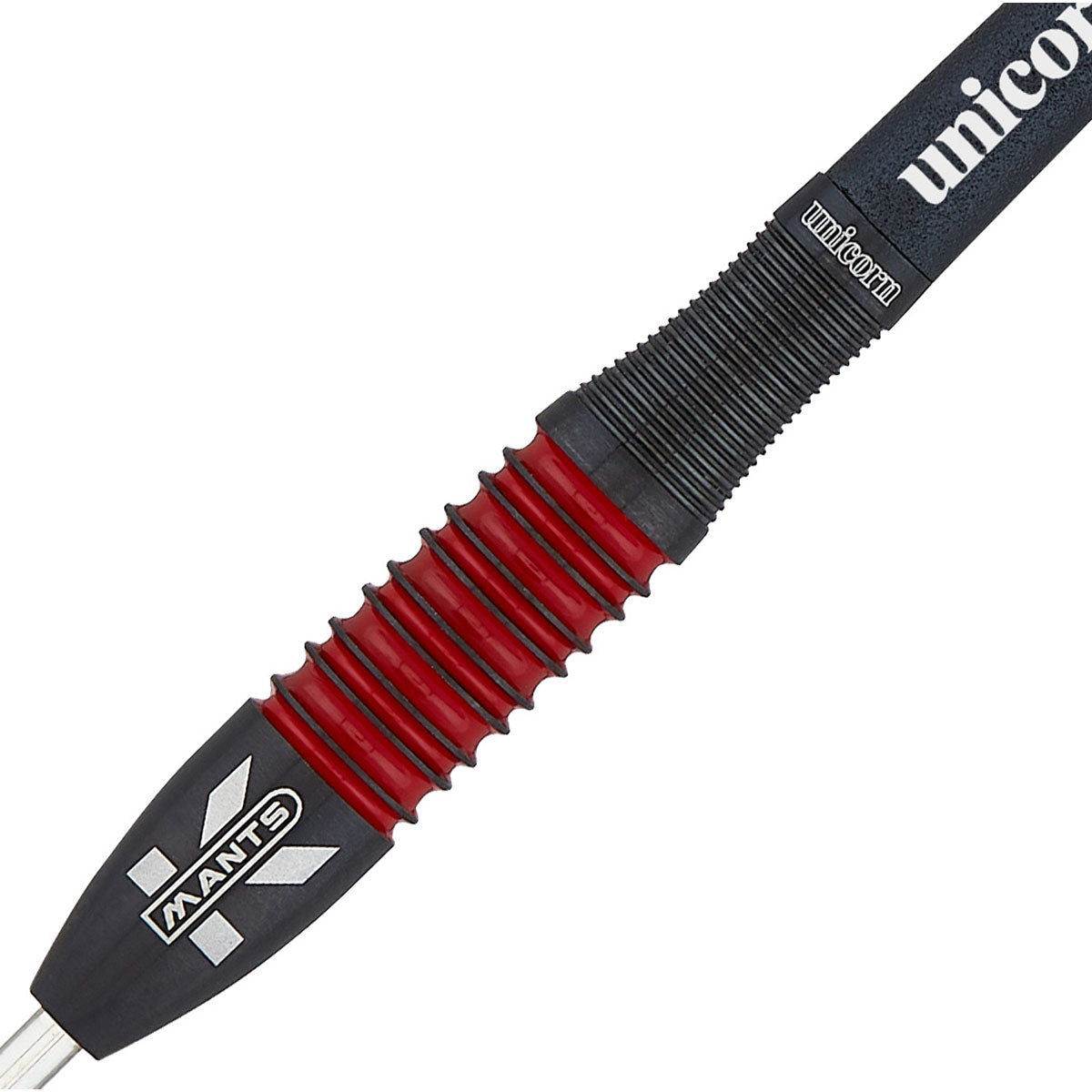 Kyle Manton Phase 2 Gen180 Steel Tip Darts close up image showing detailed grip patterns, machining, coating, and precision craftsmanship