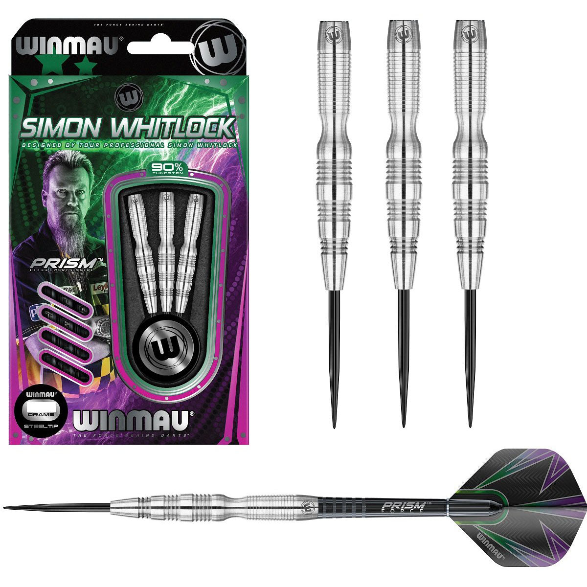 Simon Whitlock 90% Tungsten Steel Tip Darts by Winmau