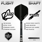 Winmau Blackout 90% Tungsten Steel Tip Darts - Bomb Barrel