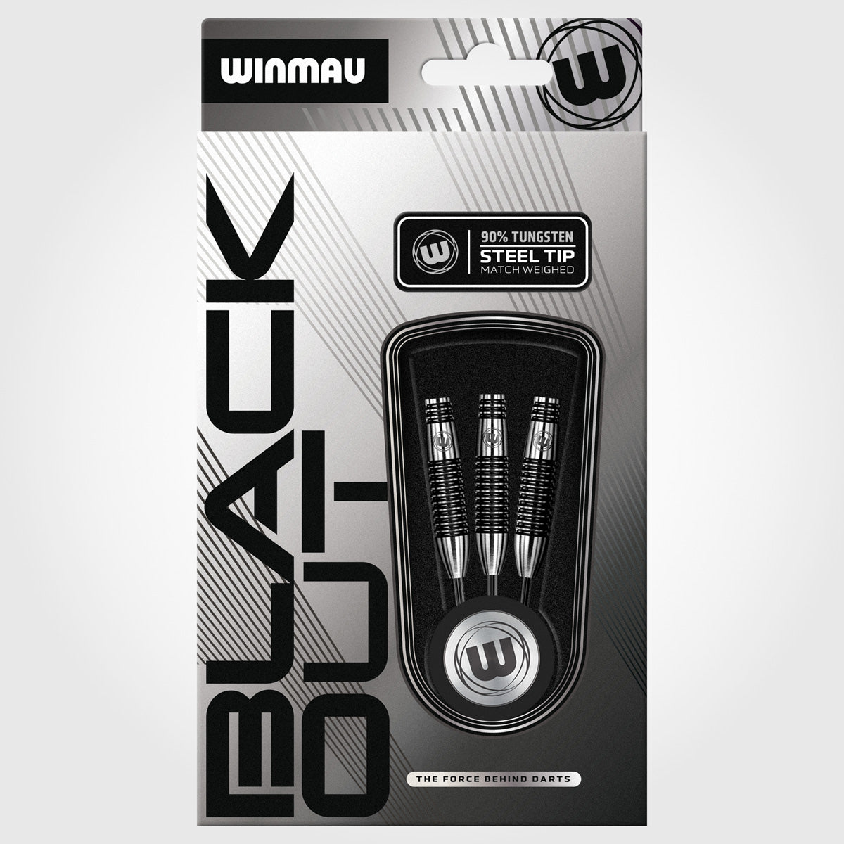 Winmau Blackout 90% Tungsten Steel Tip Darts - Bomb Barrel