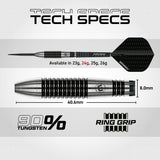 Winmau Blackout 90% Tungsten Steel Tip Darts - Bomb Barrel