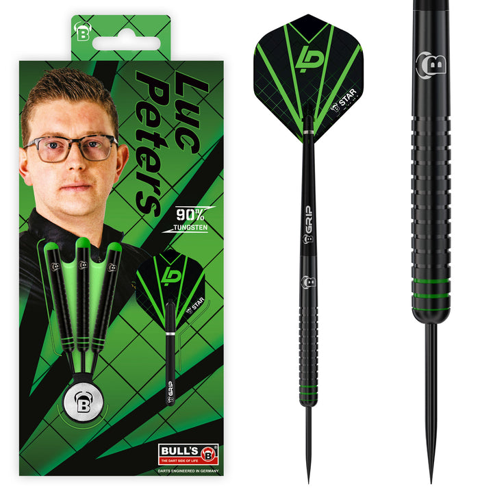 Luc Peters 90% Tungsten Steel Tip Darts by Bulls