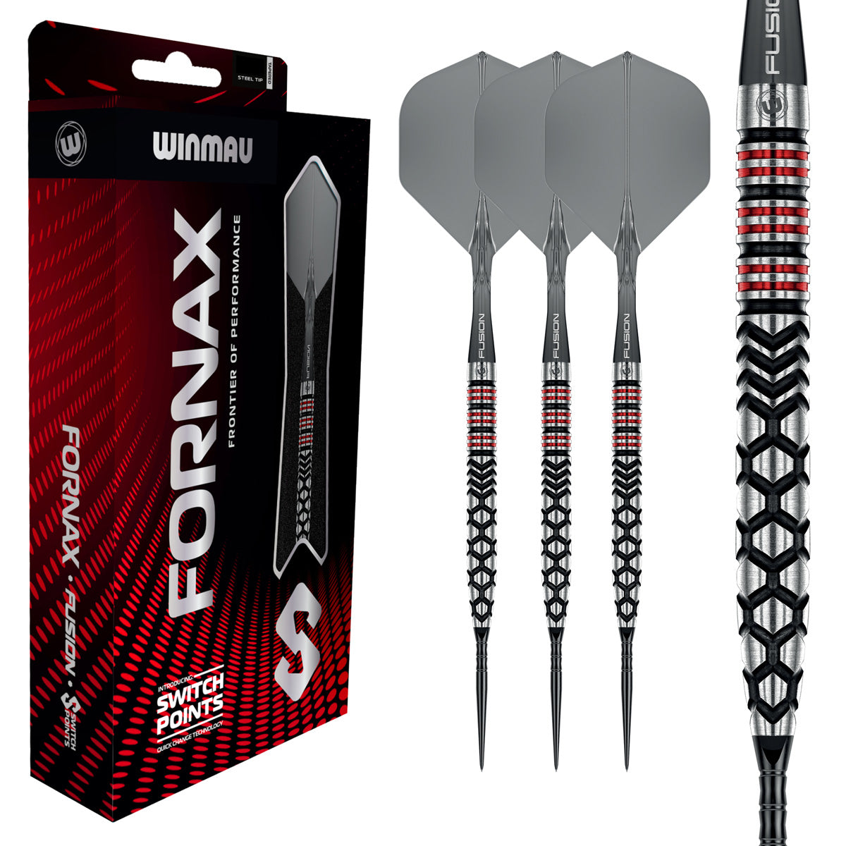 Winmau Fornax Tapered 90% Tungsten Switch Point Steel Tip Darts