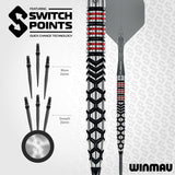 Winmau Fornax Tapered 90% Tungsten Switch Point Steel Tip Darts