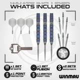 Winmau Lunaris Parallel 90% Tungsten Switch Point Steel Tip Darts