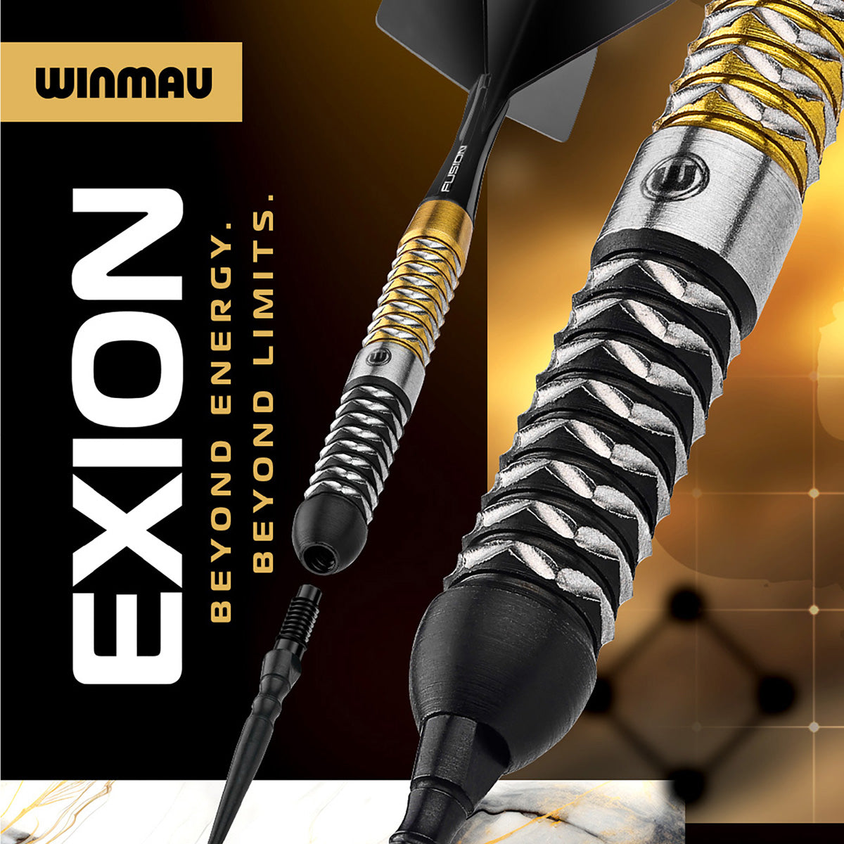 Winmau Exion Parallel 90% Tungsten Switch Point Steel Tip Darts