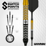 Winmau Exion Parallel 90% Tungsten Switch Point Steel Tip Darts